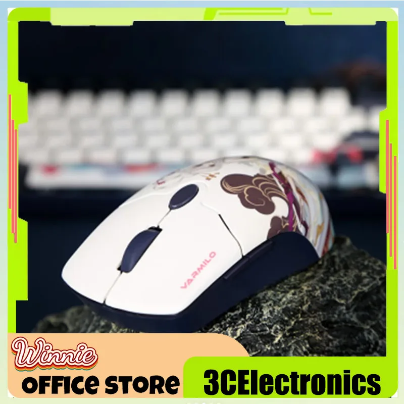 Varmilo Vm01-V2 Mouse 16000dpi Lightweight Mouse 2.4g Wireless Mouse Ethnic Style Office Esports Mouse Windows/Mac Os Gift