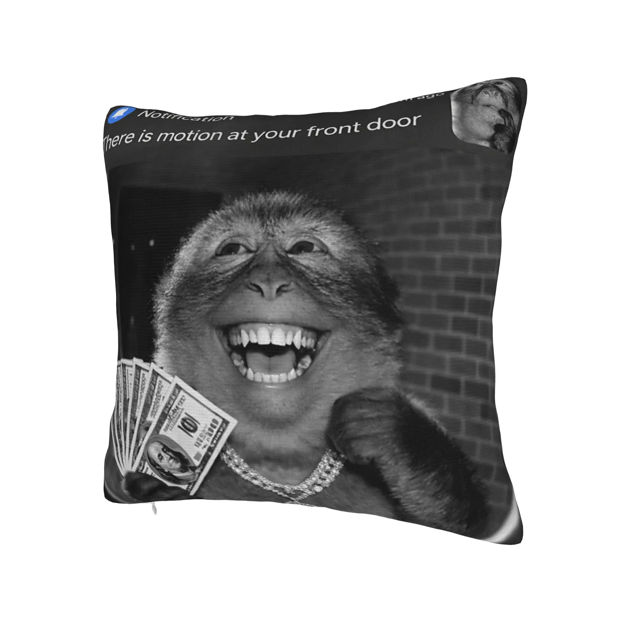 Thinking Monkey Meme  Pillowcases Merchandise Printing Cushion Cover Decoration  Throw Pillow Case Cover Home Multiple Sizes