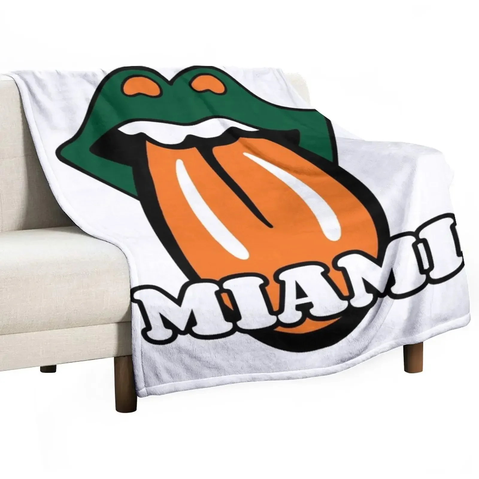 

Miami Lips with Tongue Throw Blanket Furry cosplay anime Luxury St Blankets