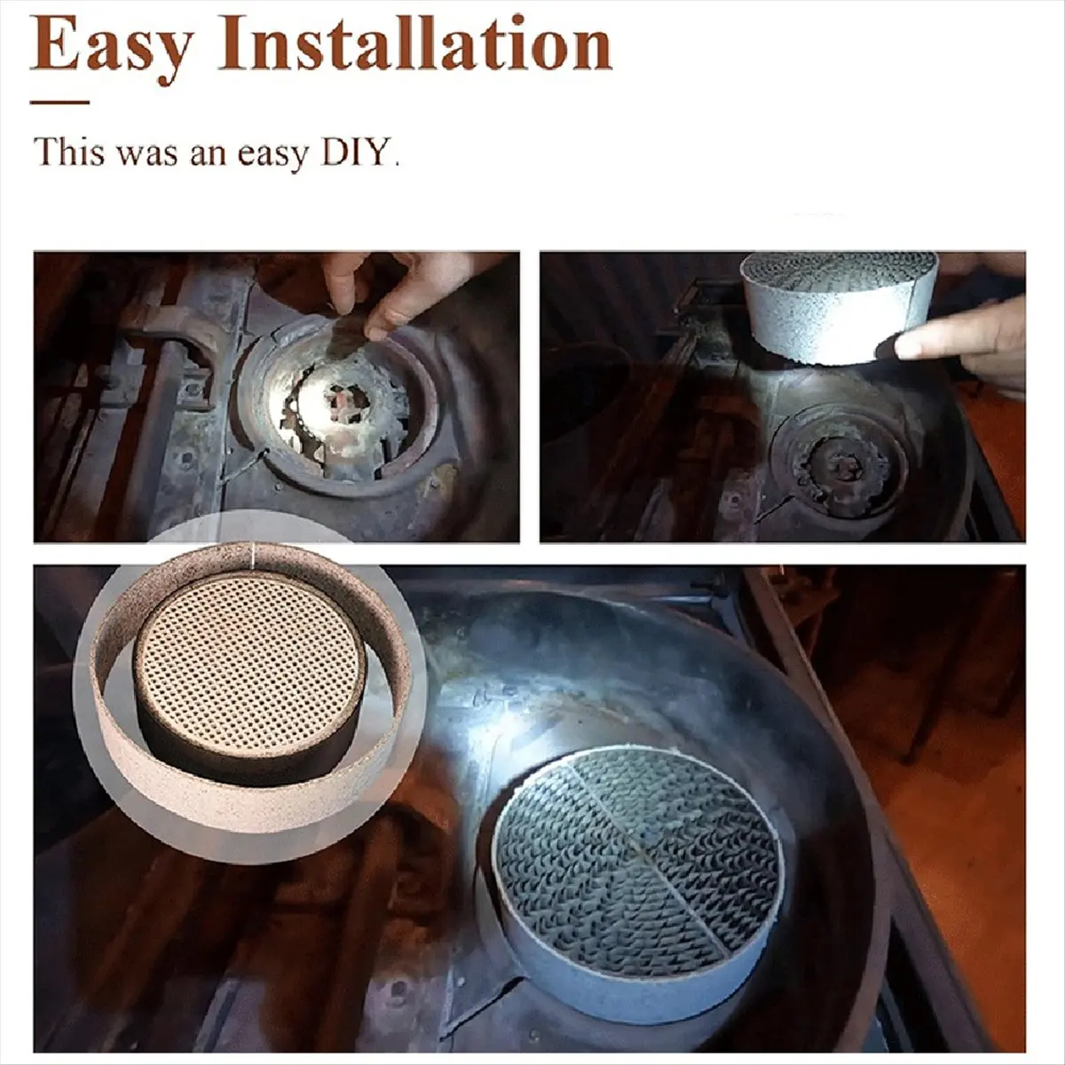 *ABDH Wood Stove Gasket Expanding Catalytic Combustors Gasket Compatible with Dutchwest Stove 6inch Combustor, 2 Pieces