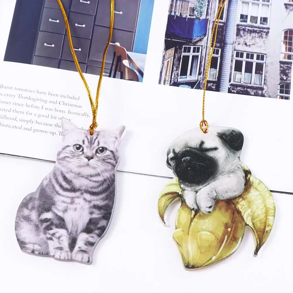 Car Interior Decor Rearview Mirror Cat Puppy Cat Car Pendant Car Hanging Ornament Car Acrylic Pendant Animal Acrylic Pendant