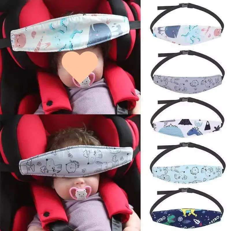 Adjustable Fastening Belt Baby Car Seat Head Support Pillow Safe Sleep Positioner For Boys Girls Infant Head Protection Use