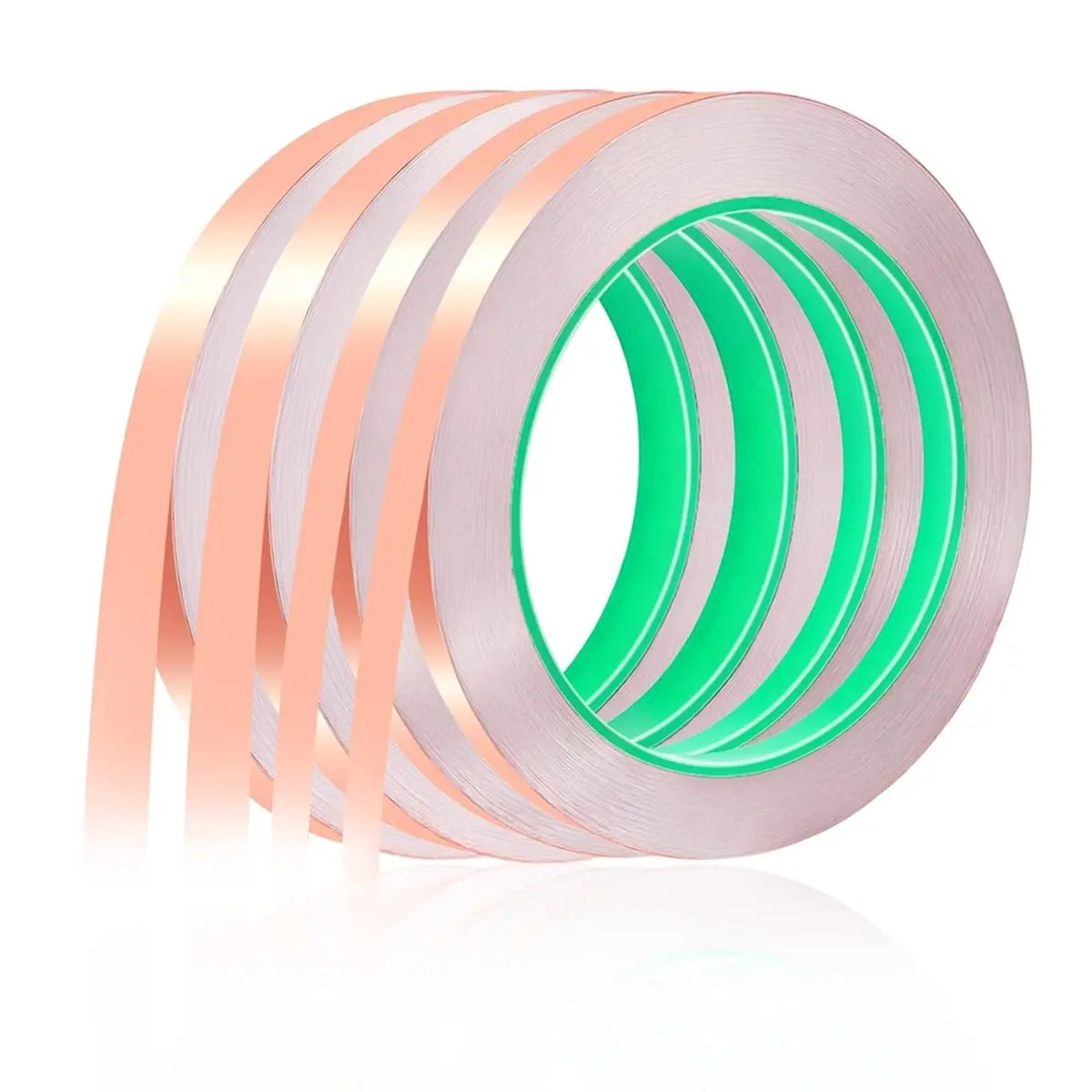 COFA 4Rolls Copper Tape Against Snails 6/10mm X 20m Self-Adhesive Double-Sided Conductive Shielding Tape,Snail Protection