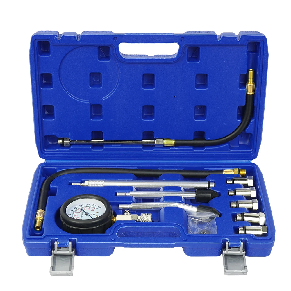 New Rapid Connected Petrol Gas Engine Cylinder Compressor Gauge Meter Test Pressure Compression Tester Leakage Diagnostic