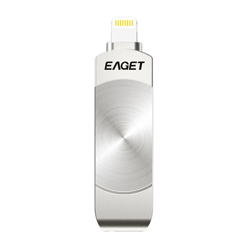 EAGET-Mini Pen Drive de Metal i66Pro MFi, con certificación oficial, USB 3,0, OTG, Apple tipo C, alta velocidad, 128GB, 256GB