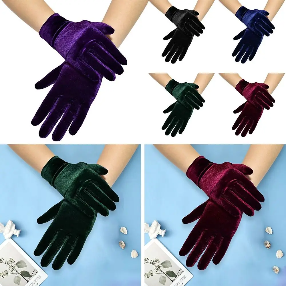 Halloween Thicken Female Autumn Winter Warm Gloves Full Finger Velvet Full Finger Gloves Mittens