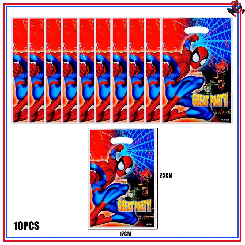 Spiderman Dekoracje urodzinowe Nowa czerwona torba na prezenty Papierowe kubki Serwetki Talerze Balony Spiderman Baby Shower Materiały dla dzieci