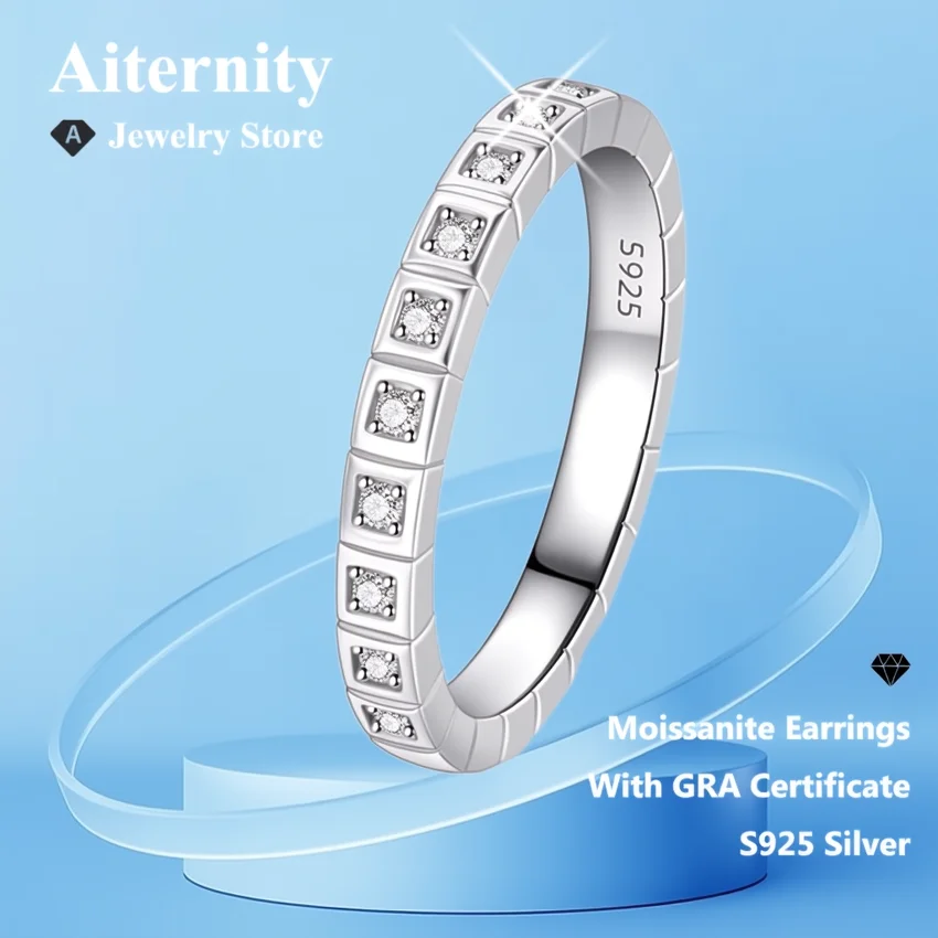 [Promotion] 1.3mm Moissanite Full Around With GRA Certificate Luxury D VVS1 Sparkling S925 Sterling Silver Man Women Gifts Party