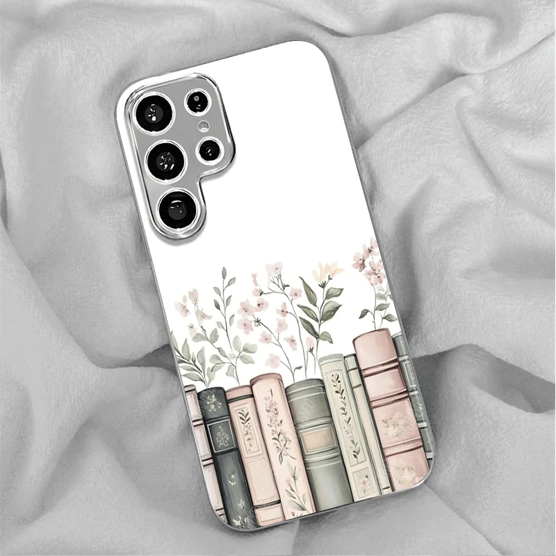 New Floral Design Silver Electroplated Phone Case for Samsung Galaxy S26 S25 S24 S23 S22 S20 FE/Ultra/Plus anti drop Cover