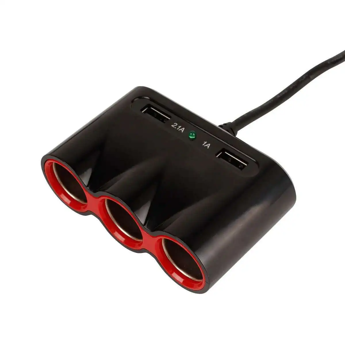 120W One Drag Three Vehicle Point Smoke Detector Both USB Vehicle Charger Automobile Distributor