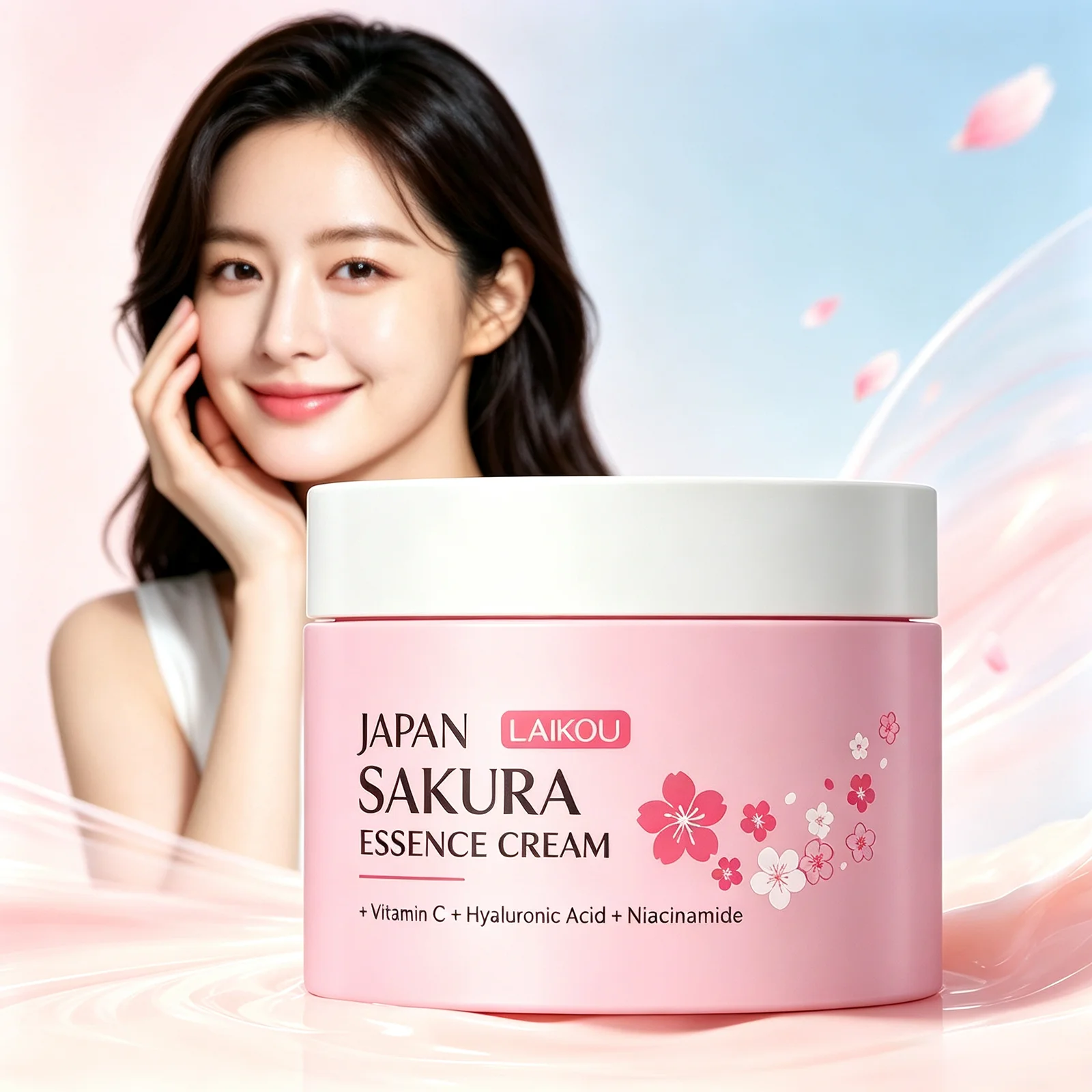 LAIKOU Japan Sakura Cream 25g Niacinamide Brightening Moisturizer Deep Hydration Repair Oil‑Control Gentle Nourishing Skin Care