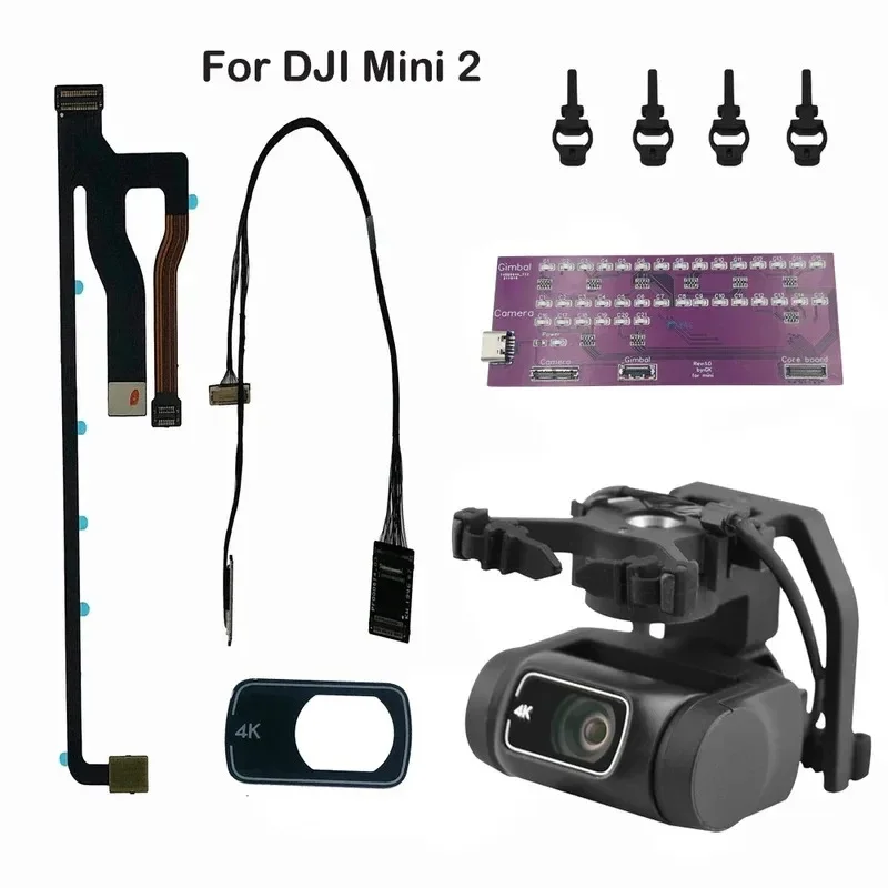Gimbal Camera for DJI MINI 2 3 in 1 Flexible Flat Cable PTZ Wire Test Tool Empty Gimbal Rubber Lens Glass Cap Cover