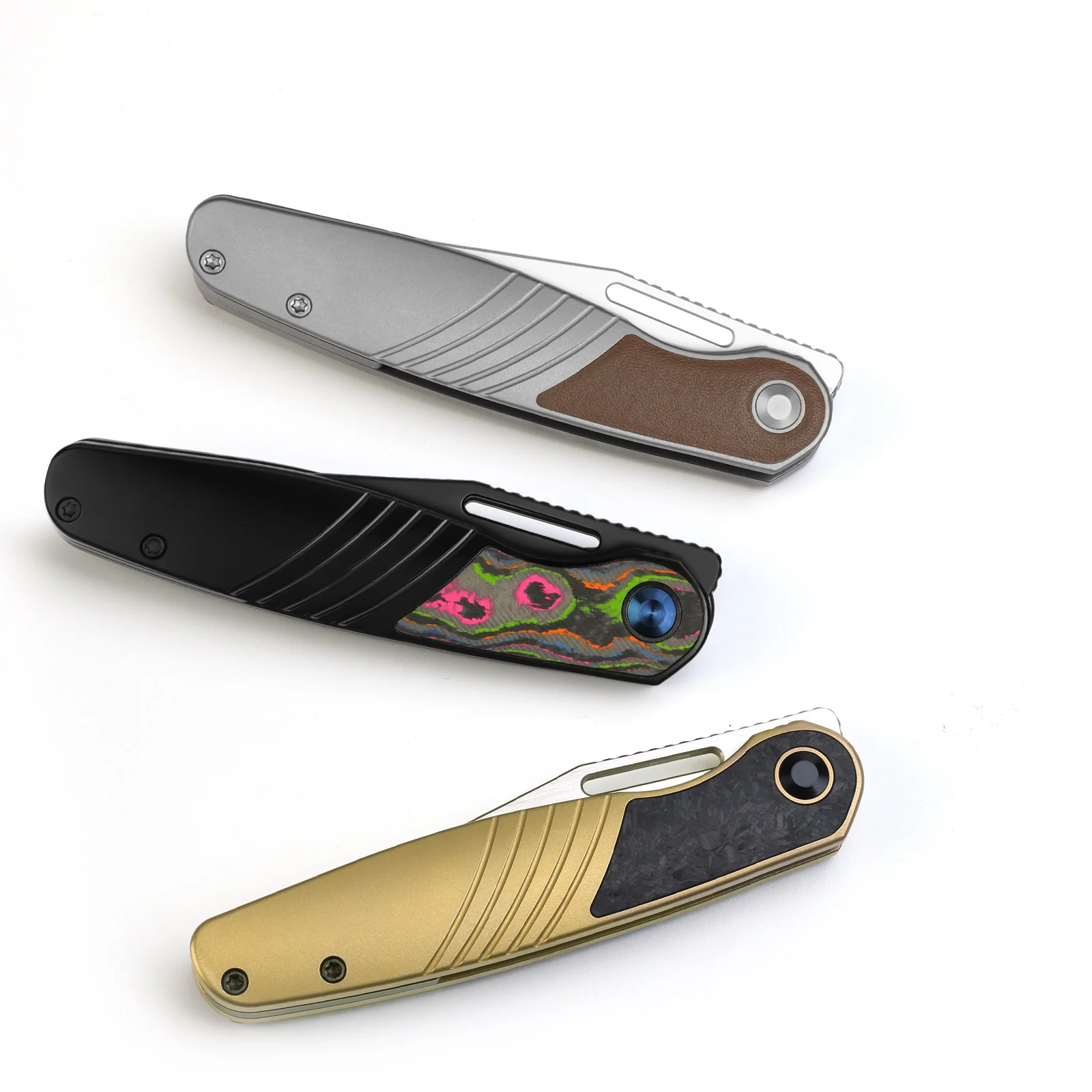 سكين Kizer قابل للطي Raze Ki3720A1/Ki3720A2/Ki3720A3 2025 وصل حديثًا مقبض تيتانيوم مع سكاكين بقاء شفرة فولاذية S45VN
