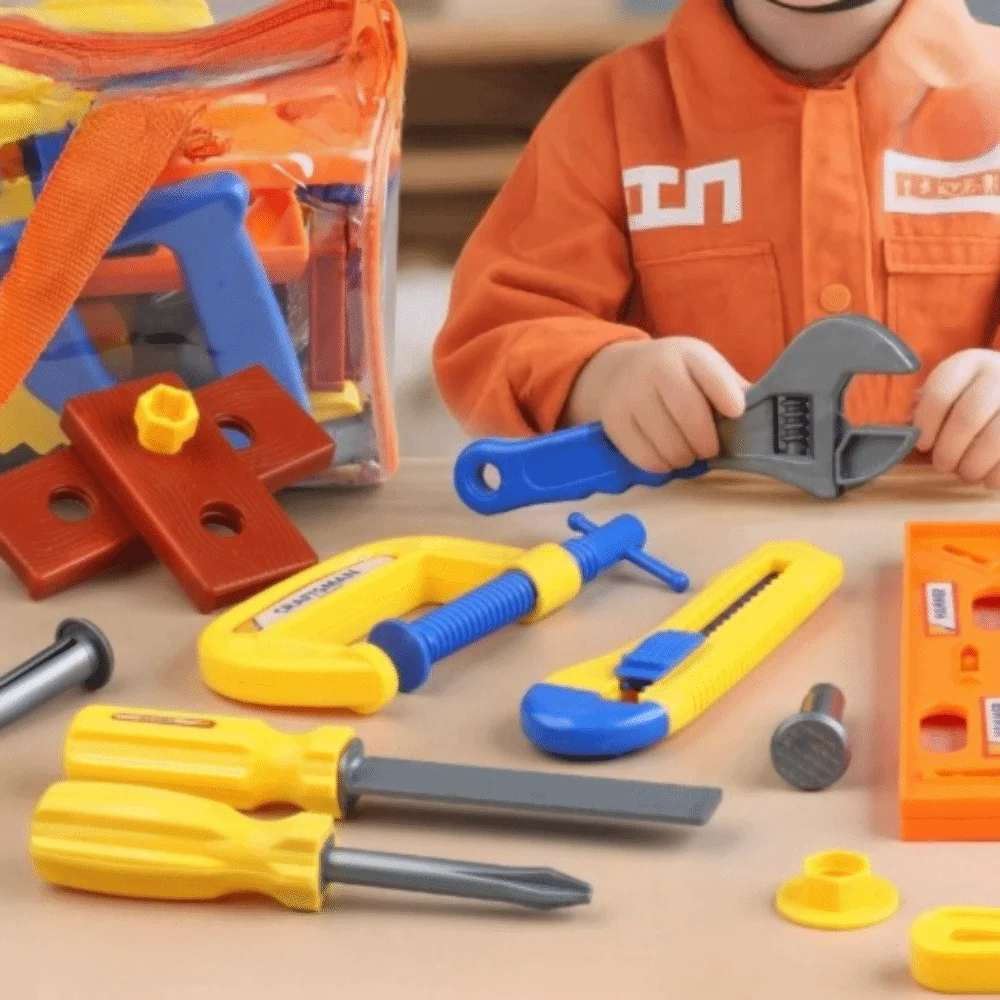 10/20/30pcs Plastic Simulation Maintenance Tool Set Mini Size Simulation Hammer Construction Set Safe Design