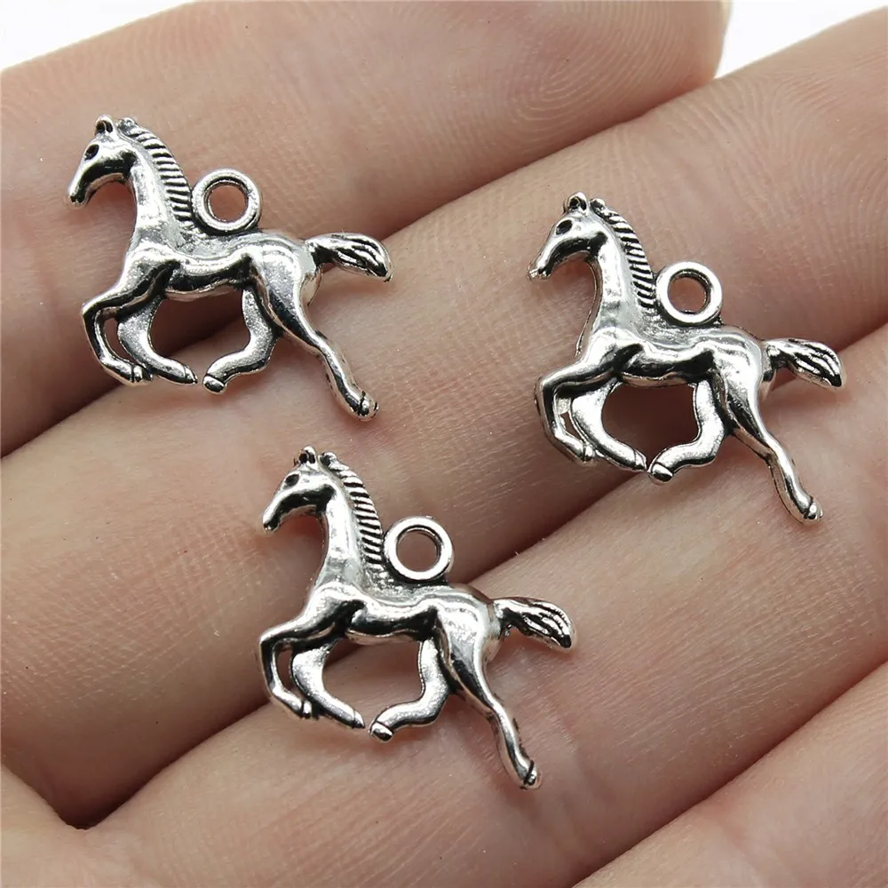 

Wholesale 150pcs/bag 18x13mm Silver Color Animals Horse Pendant Charms Jewelry Making DIY Craft Charm Handmade Crafts