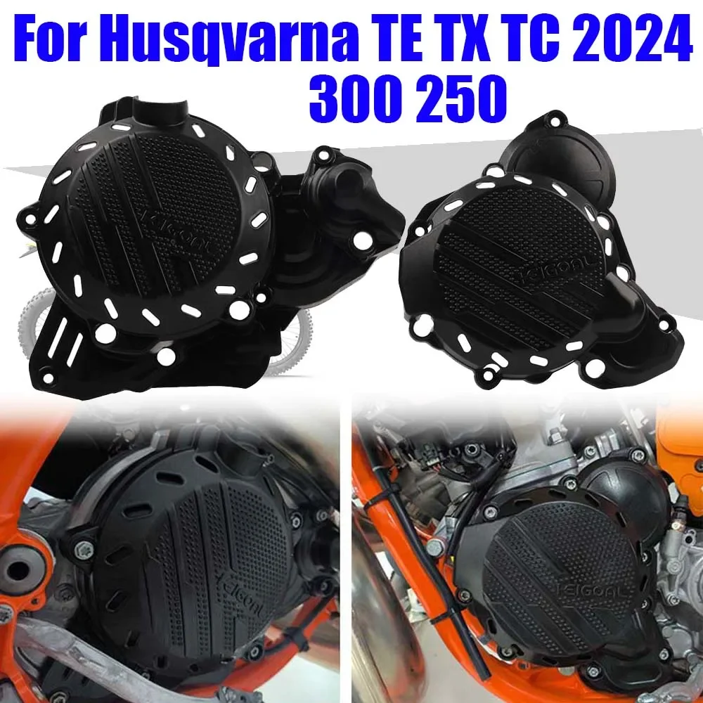 

Motorcycle Accessories Ignition Clutch Cover Guard Engine Guard Protector For Husqvarna TE 300 250 2024 250 300 TX TC 2023 2024