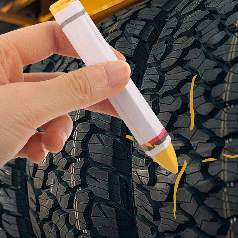 

4pcs Repair Marking Pens Car Tire Wax Marker Pens Auto Tire Precision Marking Durable Reusable For Automobile Motorcycle Bicycle