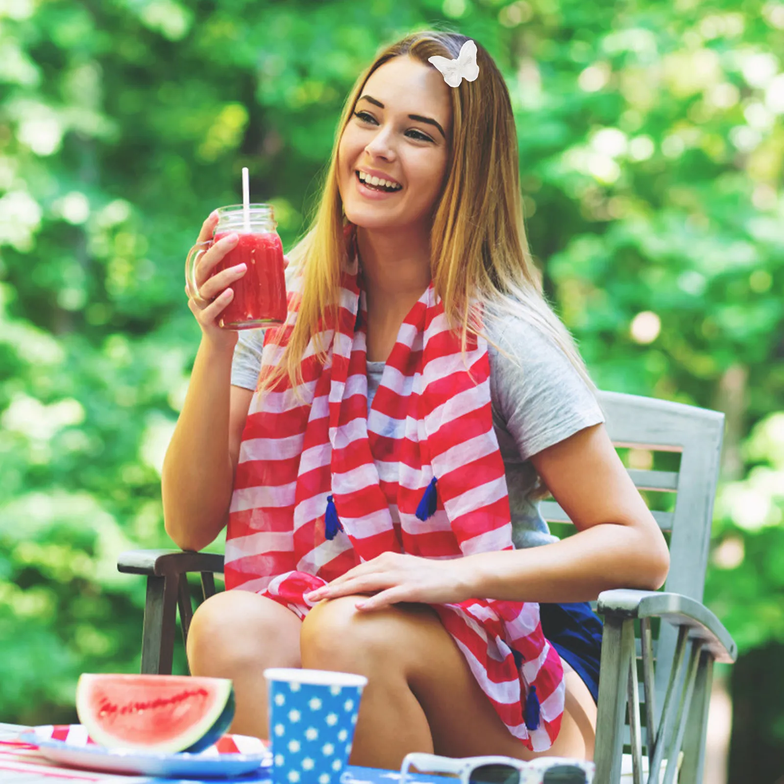 

Embroidery Butterfly Hair Clips for Girls Lace Bow Knot Barrettes Alligator Duckbill Clip for Braided Curly Ponytail Bun