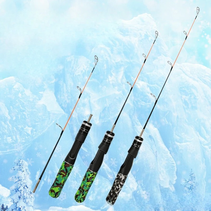 

Зимняя удочка для зимней рыбалки 50 см/60 см, портативная прямая ручка, высококачественная прочная растягивающаяся зимняя удочка, рыболовные снасти