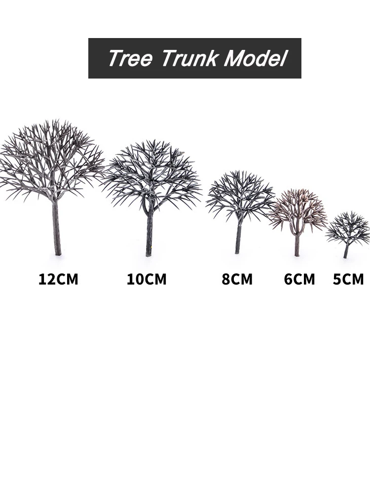 Diy Baum Szene Materialien 3 cm-12 cm Miniatur Baum Stamm Modell Für Gebäude Sand Tisch Landschaft Layout Diorama Kits 50 Stücke – Detail 1