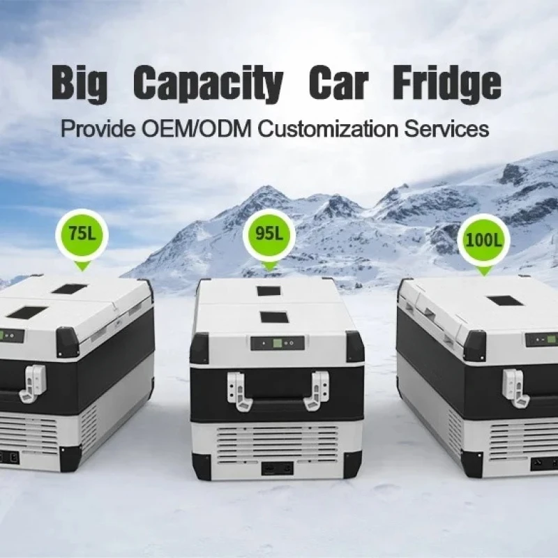 Sturdy 75L 95L Portable Car Fridge Freezer 12V 220V Compressor Cooler for RV Camping Overland Parts