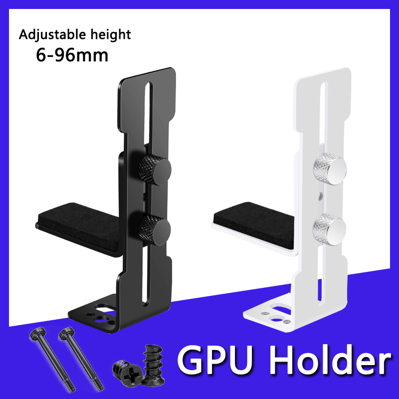  Computer Graphics Card Holder Chassis Fan Support Fixed Metal Bracket 6-96mm Adjustable GPU Holder 