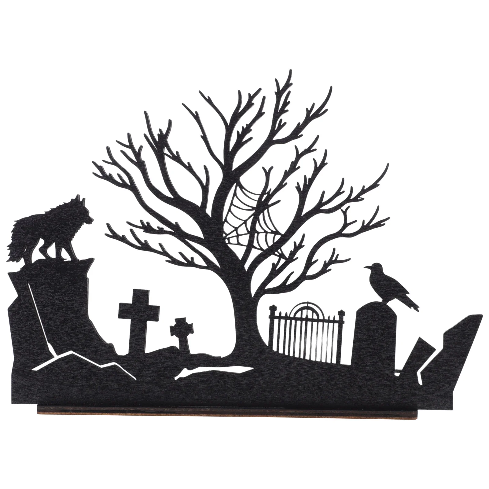 

Animal Halloween Ornaments Vintage Decor 3d Black Silhouette 2540X1850X750CM Wooden Tabletop