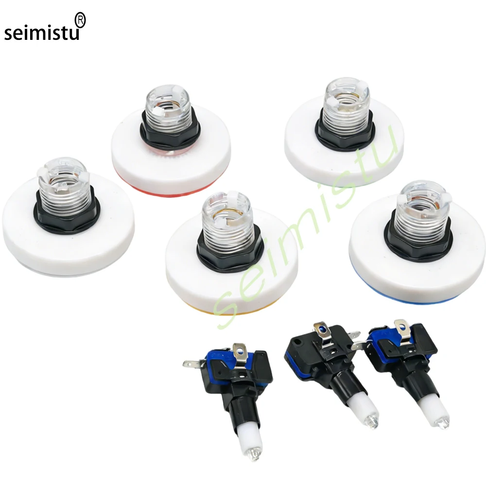 Arcade-Druckknopf 60mm Konvex LED-Beleuchtung 12V Beleuchteter Knopf für Video-Münzspielautomaten, Verkaufsautomaten, Greifautomaten, Flipper-Ersatzteile – Detail 7