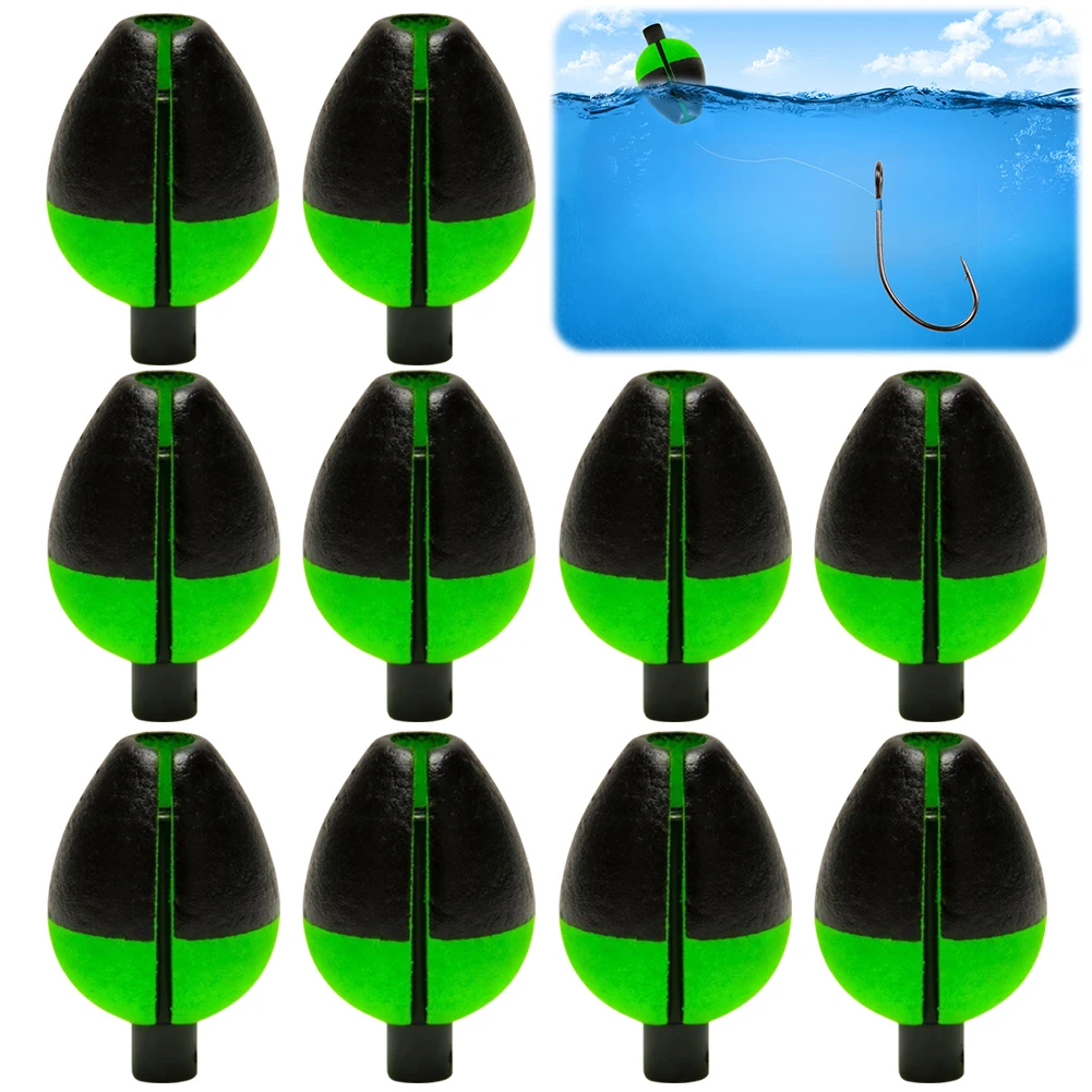 10Pcs High Buoyancy Fishing Floats Compact Pike Floats Adjustable Fishing Buoy Fishing Floats Bobbers for Bass Trout Pike