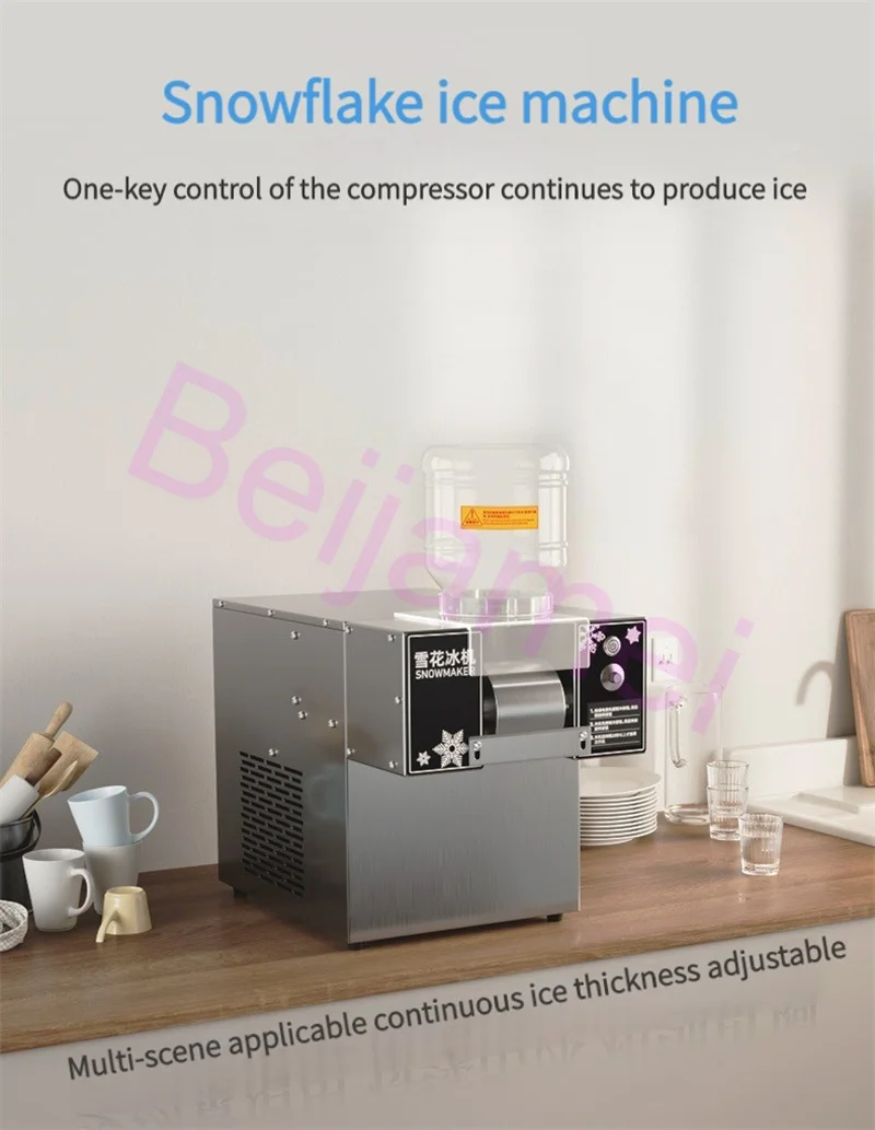 Commercial Snow Ice Maker Shaver Machine Desktop Europe Snowflake Ice Shaving Electric Korea Bingsu Ice Crusher Machines