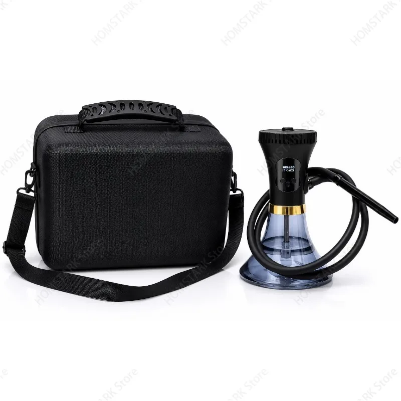 Portable Charcoal‑Free Electric Hookah Dual Power Precise Temp Control Replaceable Heater for Home Travel