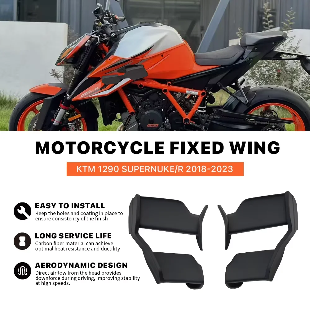 Motorcycle Fixed Wind Wing Spoiler Fairing For KTM 1290 superduke R 2018-2023 Front Aerodynamic Winglet Side Wing Fairing Kit