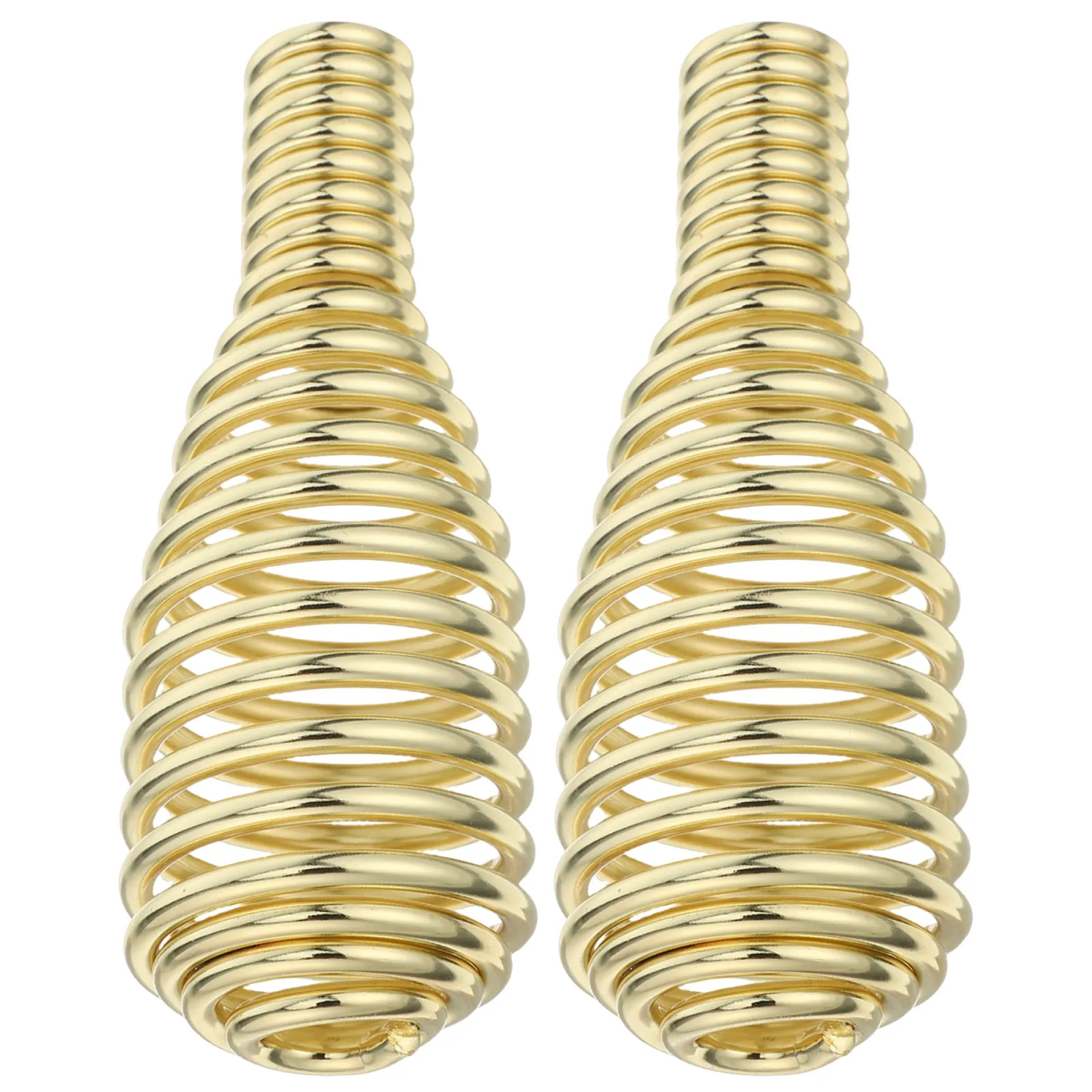 2Pcs Stainless Steel Fireplace Handle Golden Spring Coil Stove Handle Spiral Grip Replacement Parts for Bbq Grill Wood Stove