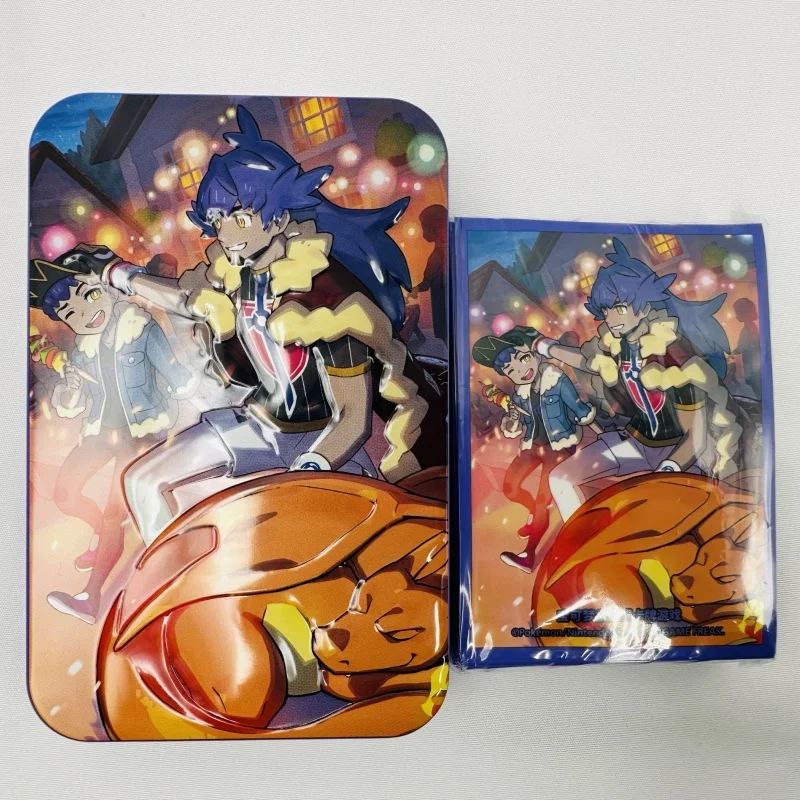 本物のPTCGカードトレーナーコレクションギフトボックス マーニー・ビア・レオン・ベイ・ネッサ・ライハン・ホップ カードスリーブ アイアン収納ボックス カードギフト