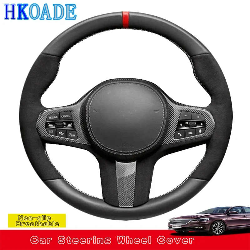 

Customize DIY Suede Genuine Leather Car Accessories Steering Wheel Cover For BMW X7 M Sport X3M X4m Car Z4 Series Car Interior
