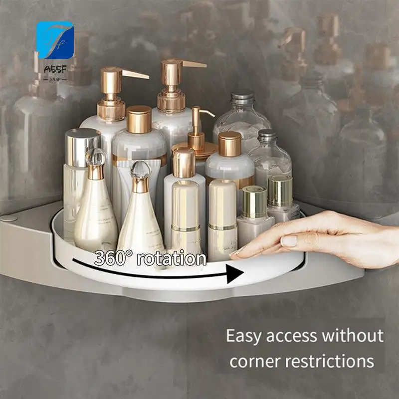

A55F-Shower Corner, 360° Rotate Shower Organizer Shelves, 2 Pack Shower Lazy Organizer Turntable For Bathroom Storage