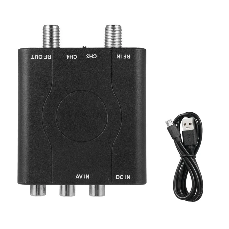 FOR  VHF Demodulator ConverterA22I RF Modulator AV to RF Converter M61A AV TO RF CH3/CH4 Channels Video Input Adapter