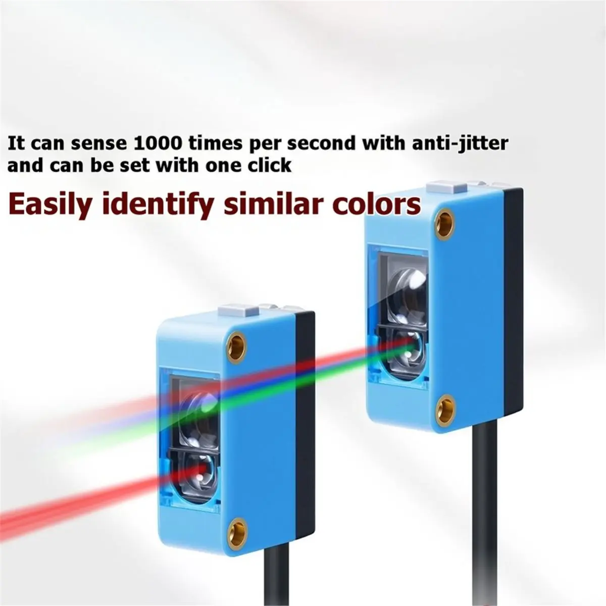 RGB Color Photoelectric Sensor Automation Industries Color Mark Code Sensor Paint Packing Machine Color Mark Sensor A