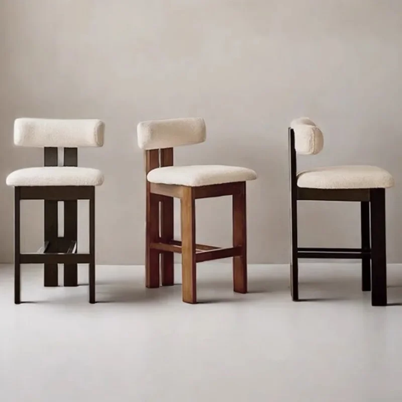 Haushalt hoher Barhocker aus Leder, Inseltisch, Designerstuhl hoch