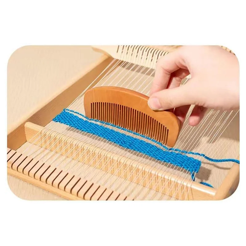 

Weaving-Loom Kit, 15.6 Inch H X 9.85 Inch W Wooden Tapestry Looms, DIY Hand-Knitting Weaving Machine