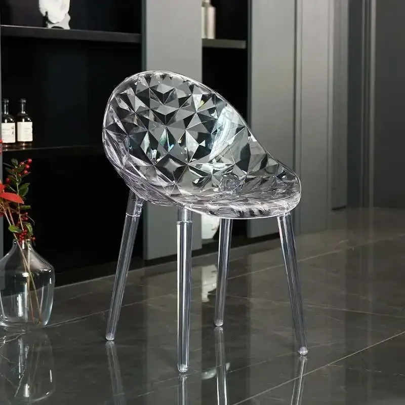 

The Nordic Design Concept Uses Acrylic Materials for Modern Minimalist Living Rooms Dining Chairs Bedrooms Makeup Stools Etc
