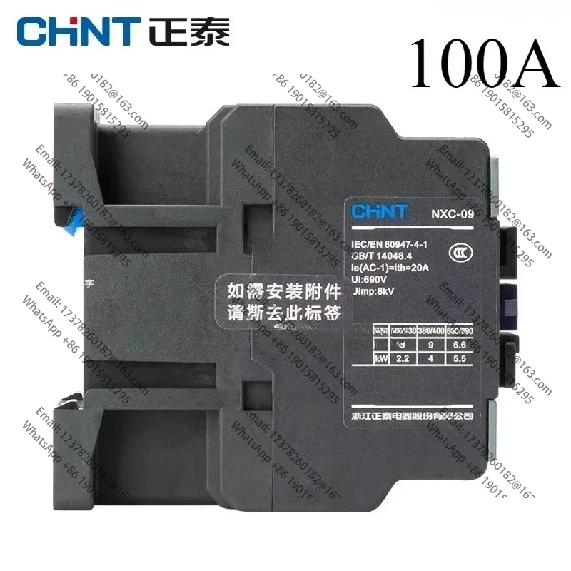 

CHINT NXC-100 100A LC1D r CA NO NC 3 fases montaje en carril DIN LC1 Contactor AC 24V 36V 110V 220V 380V