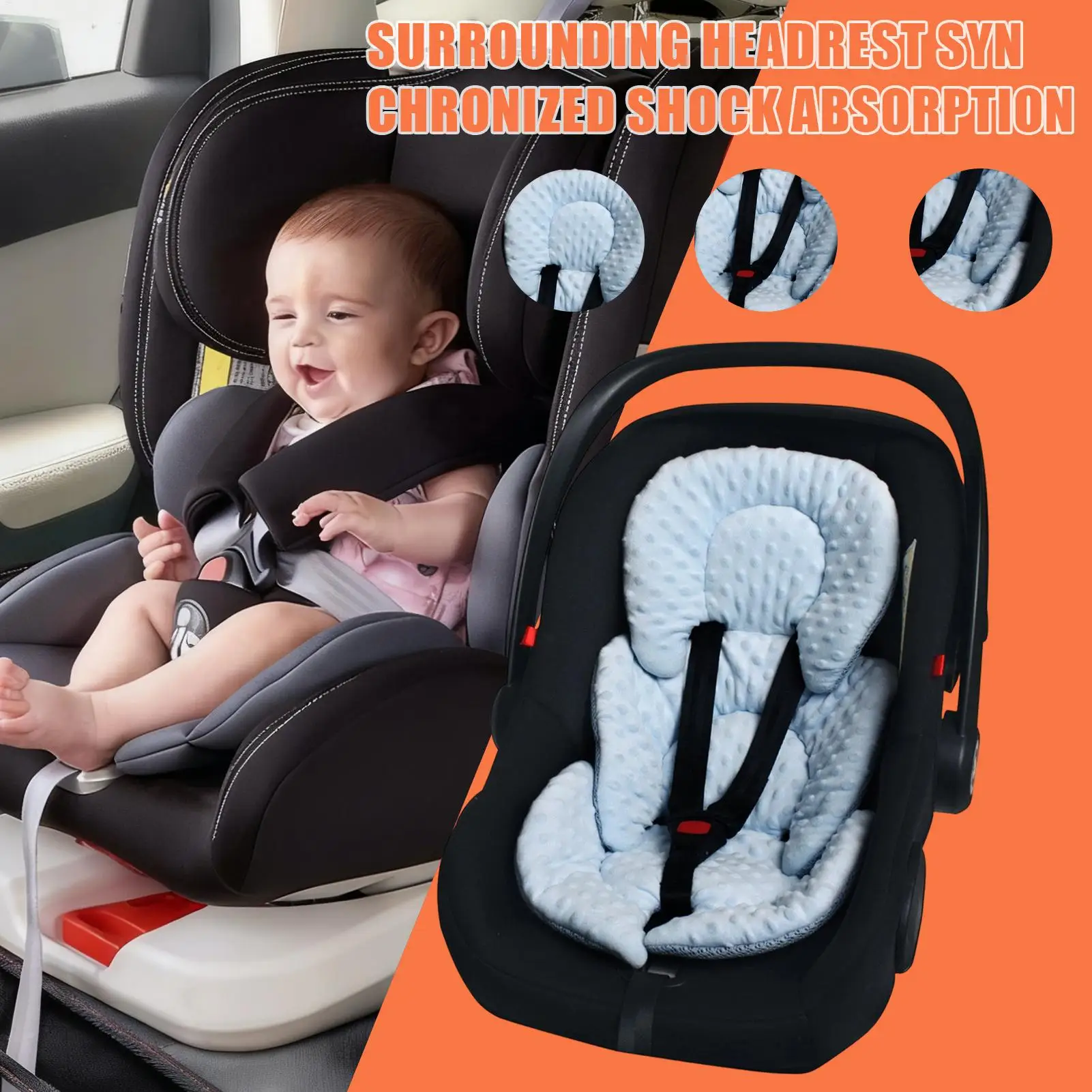 Stroller Liner Reversible Supportive Breathable Mat Baby Stroller Padding Seat Liners For Comfort Support Boys Toddler Home
