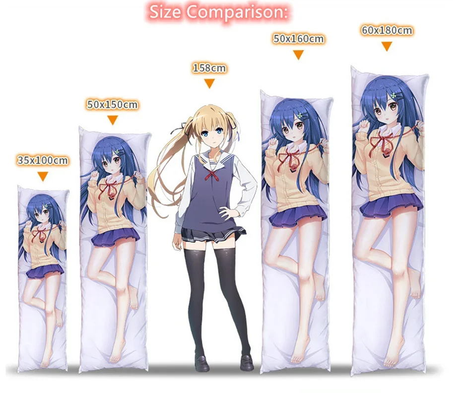 NEW Dakimakura Date A Live, Tokisaki Kurumi Pillowcase Anime Manga Sexy Body Double-sided Printing Hugging Cover