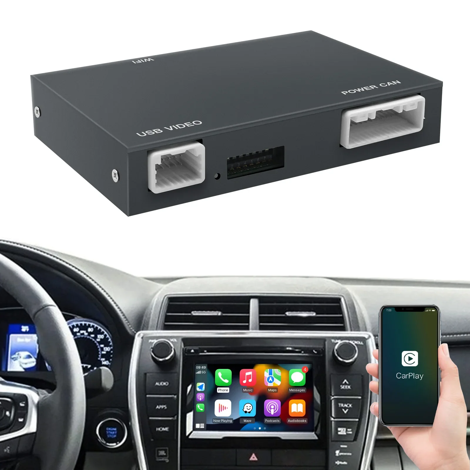 Carplay codec para toyota camry tacoma sienna touch2 entune2.0 sem fio apple carplay android interface automática espelho link