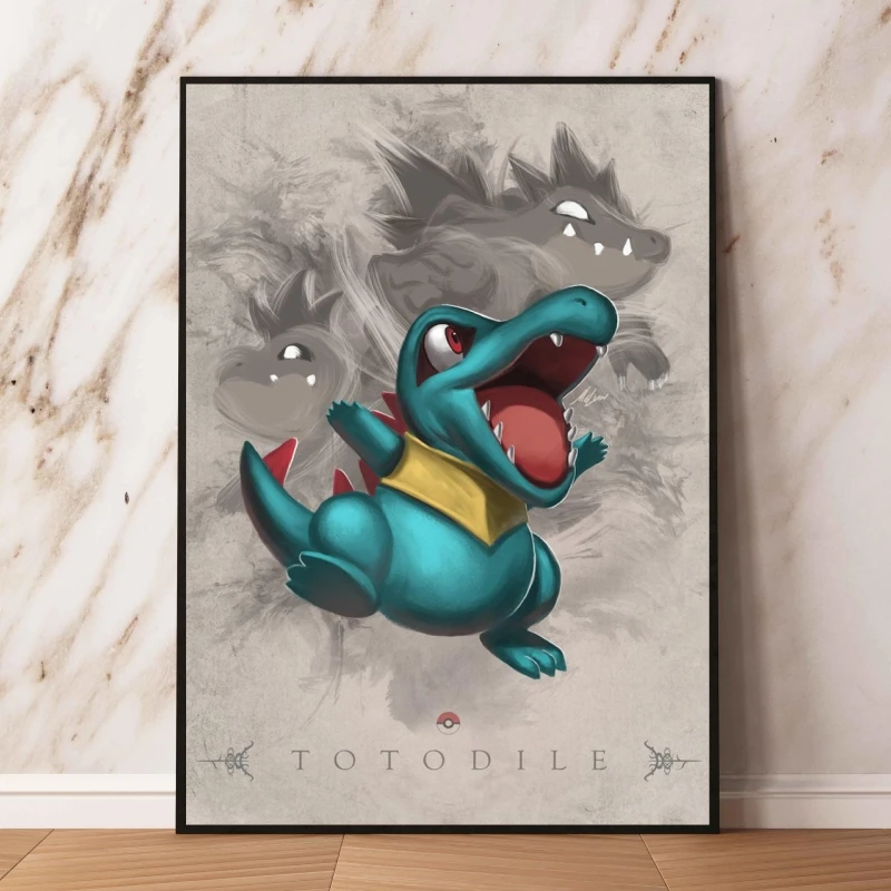 Póster y pintura de Pokemon Psycanck, figuras de acción para niños, impresiones artísticas impresas en HD, regalos para amigos, decoración del hogar, pinturas, imagen