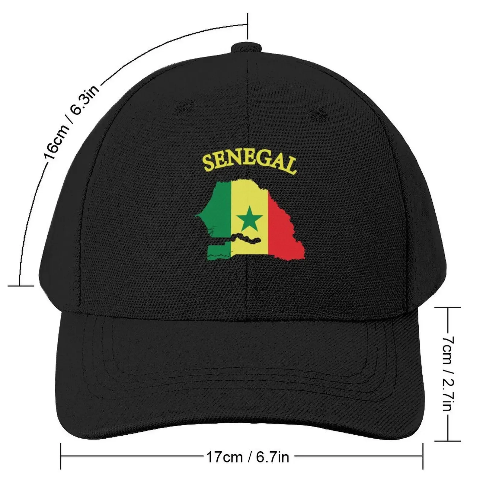 Flag Of Senegal Baseball Cap Custom Cap Wild Ball Hat Thermal Visor Men Women's