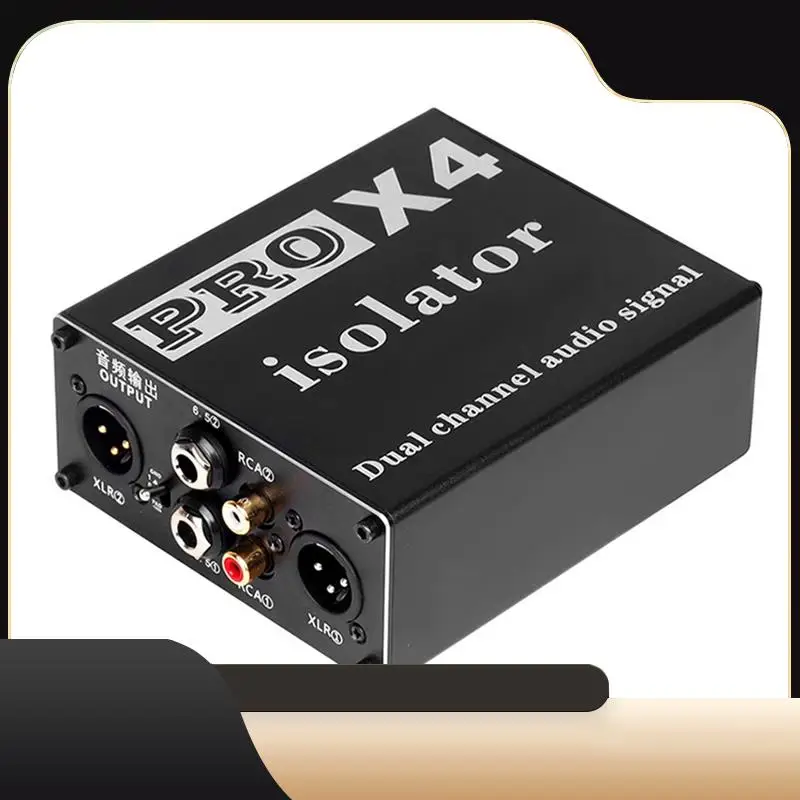 

PRO X4 Audio Isolator 6.5Mm 3.5Mm XLR RCA Audio Noise Isolator, Current Acoustic Filter Ground Filter-T44C