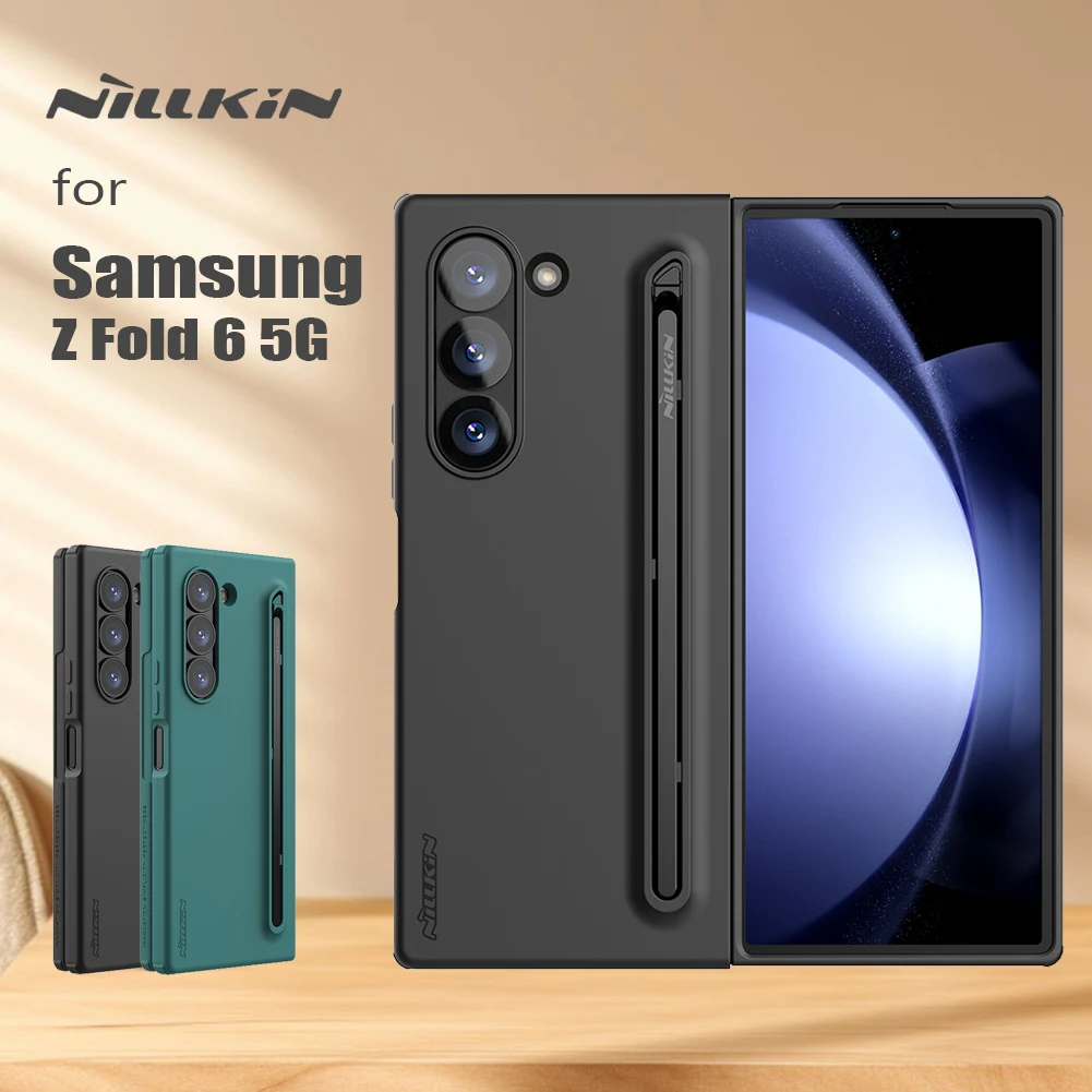 

for Samsung Galaxy Z Fold 6 5G Case Nillkin Foft Touch Silky Silicone with Customs S-Pen Cover Flex Pure Fold 360 Cases