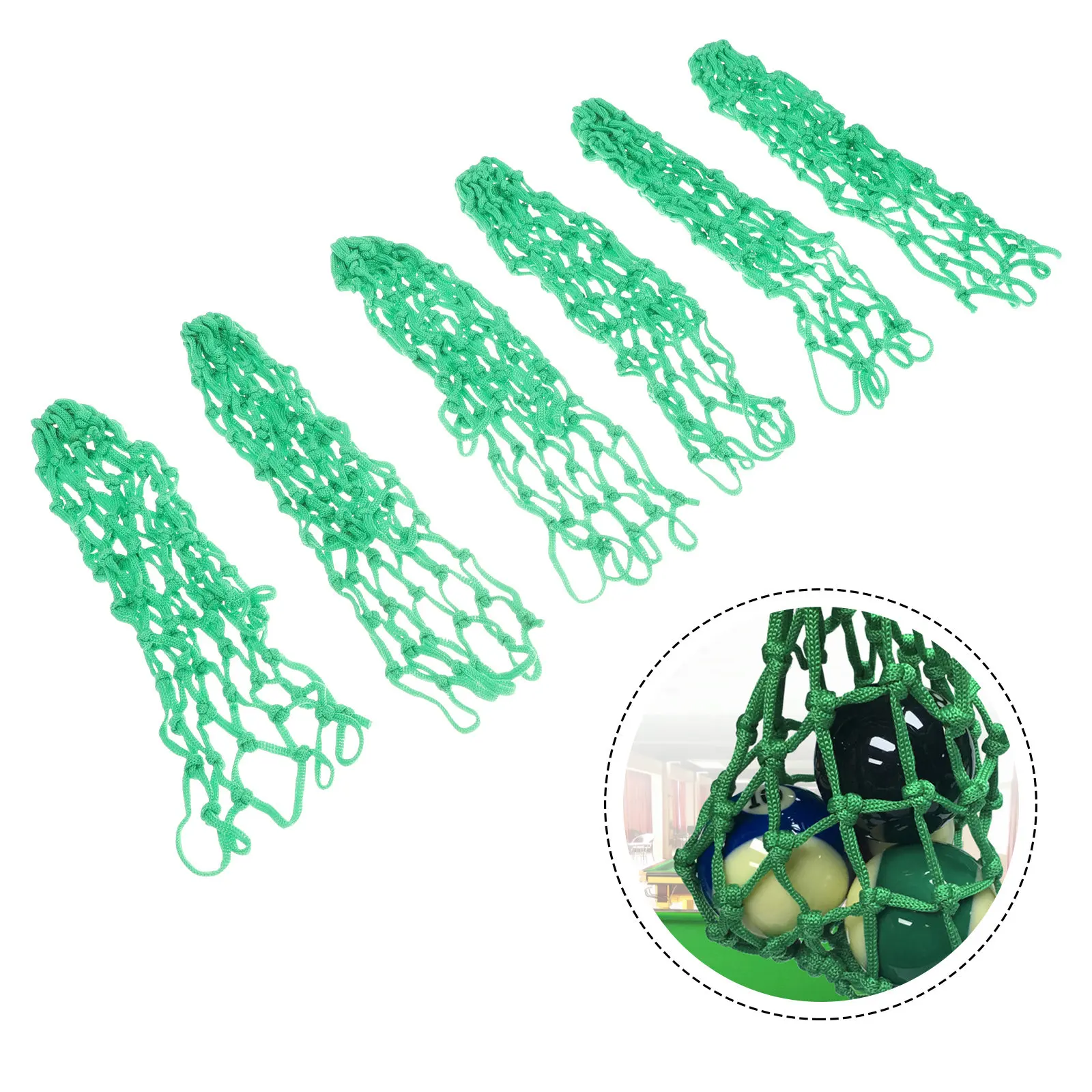 

6Pcs Billiards Net Pockets Sturdy Cotton Pool Table Replacement Bags Heavy Ball Drop Holders Professional Billiard Table Pocket